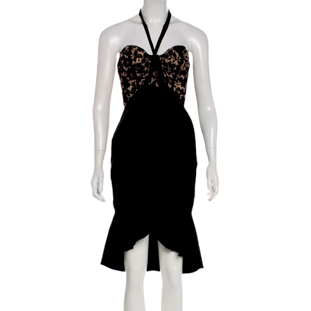 Temperley London Lace Corset Dress Black US 8